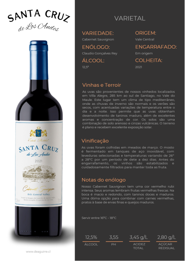 Vinho Santa Cruz de los Andes Cabernet Sauvignon - Imagem 3